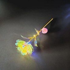 기념일 축제 생일 선물 발렌타인 불멸의 꽃 꽃다발 인공 장미 금박 말린, 4. Yellow, 4. Yellow, 1개