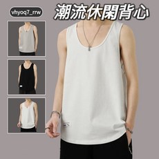 夏季純色空白背心 運動吊嘎 男生排汗背心 健身無袖內搭圓領背心