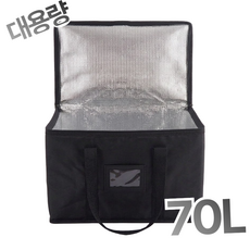 리루나 실속형 초대형 쿨러백 보냉가방 52*35*39, 70L, BLACK