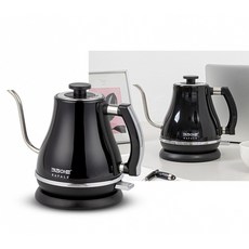 키친아트 전기 커피포트 무선 전기주전자 미니 티포트, 블랙