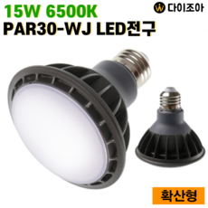 파룩스 15W 6500K PAR30 흑색 확산형 LED 전구(주광색)