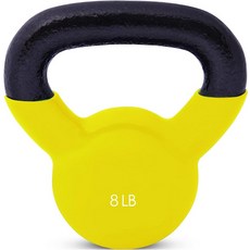 JFIT 케틀벨 비닐 코팅 다리미 무게 측정, 15lb (Navy Blue)