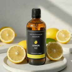 레노포프 천연 에센셜오일 & 블랜딩오일 35종 테라퓨틱등급, 1개, 21.레몬, 100ml