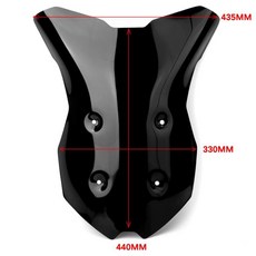 오토바이 투어링 윈드 스크린 디플렉터, 1개, 2. 검정색