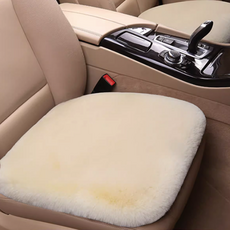 (시즌off 특가) 1+1 시크벤 포근한 극세사 겨울 방석 따뜻한 차량용 의자 자동차 시트 FW01, 베이지, 2개