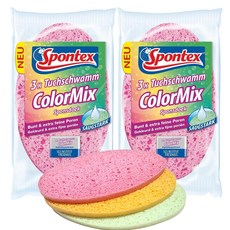 스폰텍스 컬러 믹스 Spontex ColorMix cloth sponge, 2개, 3개입