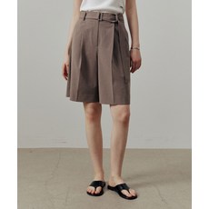 ARTID 벨티드 버뮤다 팬츠_BROWN