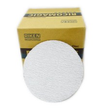 RIKEN 黏扣砂布 5吋 無孔 圓砂布片 耐磨損, 5個, 【4601】60#