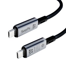 수피 240W 40G 썬더볼트 안드로이드 오토 USB4 C to C 고속 케이블 S43 2m, 상세페이지 참조, 1개
