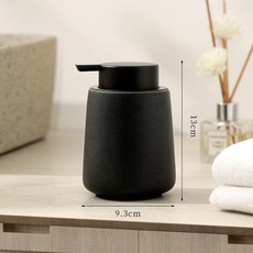 皂液器 浴室洗手乳瓶, 黑色, 1個