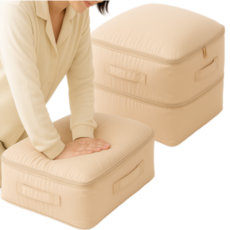 오르디모 튼튼한 대용량 부피삭제 의류 이불 압축 파우치, 1개, 2개입