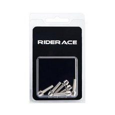 6개/대 자전거 핸들 바 나사 M5 x 18MM 티타늄 도금 강철 MTB 스템 라이저 병 홀더 볼트 호환, 04 실버