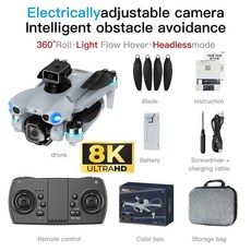 신형 드론 카메라 8K 항공기 장애물 회피 UAV 고정 GPS 원격 제어 쿼드콥터 장난감 20000M, 01 brushless, Ordinary-8K