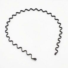 철사 3mm 웨이브형 남녀공용 머리띠