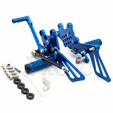 오토바이 바이크 발판 스즈키 GSXR 600 750 1000 K1 K4 SV 650 SV650S SV1000 1998 2014 CNC 페그 레스트 후방 세트 발받침, blue, 1개, blue