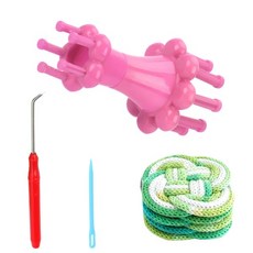 DIY 직조 도구 Knitter 뜨개질 인형 더블 헤드 대체 꽃꽂이 스풀 Loom 양모 로프 공예 1 세트