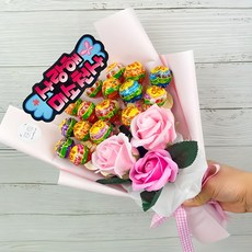 미소천사 학예회 발표회 사탕 꽃다발, 핑크