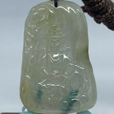 翡翠觀音吊飾 雕工細膩 溫潤玉質