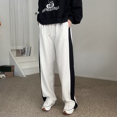 H's 拼色運動寬褲