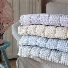 쿨체크 시어서커 여름 쇼파패드 3인용 4인용, _블루