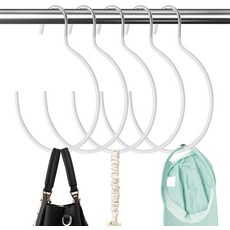 Zreneyfex 5피스 논슬립 타이 걸이 고리 스카프 링 행거 벨트 정리용 옷장 액세서리 흰색, White