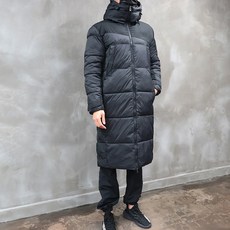 CONFIAR 簡約高領連帽科技羽絨長版外套