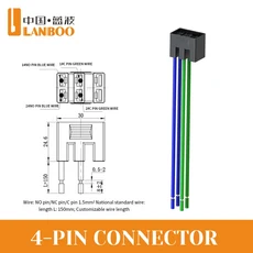LANBOO 12mm 풀 언락 셀프 토글 스위치 3핀 ON OFF/ON OFF ON 2단 25A, 01 12mmm, 01 Without LED, 07 LB12NZ1 4P
