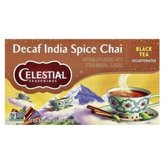 Celestial Seasonings 664599 Celestial Seasonings 디카페인 홍차 인도 향신료 차이 - 티백 20개, Celestial Seasonings 664599 Ce