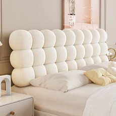 등받이 대형 벽가드 침대 뽀글이 그레이 사각 해드 침대벽쿠션 북유럽 가드, 푸들 스노우볼