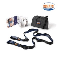 Brazyn 전문 요가/필라테스 운동 기구 스트레칭 스트랩, 1개, 블랙