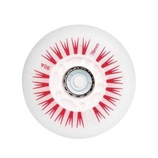인라인 롤러 스케이트 바퀴 휠 베어링 76mm 깜박이는 스피드 슬라이딩 LED 라이트 풀리 Rodas De Rolo, 02 빨간, 1개