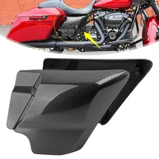 오토바이 액세서리 사이드 배터리 페어링 커버 패널 탄소 섬유 Harley Touring Electra Street Glide Road, 01 Carbon Fiber