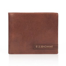 ELLE HOMME 精緻牛皮3卡上翻3窗格男用短夾