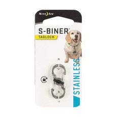 나잇아이즈 Nite Ize PLSBM-11-R3 TagLock 듀얼 카라비너 클립 스테인리스. 339914, 스테인리스, 1 Pack