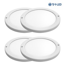 장수 LED 엣지 슬림 원형 직부등 20W 220 x 18mm, 주광색, 4개