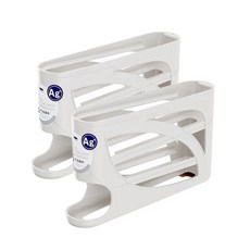 삼부에버 슬라이딩 계란 보관함 30구 자동롤링 에그 트레이 1+1, 화이트