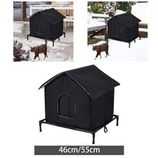 야외 고양이집 방수 보온 야생 고양이 쉼터 내구성 천으로 겨울 집, 1개, 2. 55cmx48cmx56cm