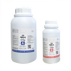 투명 에폭시 1kg/EPOXY 레진 공예 수지 접착제/경질, 투명에폭시 1kg/경질, 1세트