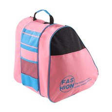 YSSHOP 롤러 스케이트 가방 스케이트화 운반 핸드백 파우치 휴대용 조절식 어깨끈 캐리어 여아 남아 피겨 스케이트용, 옥스포드 천, 분홍색