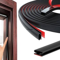 門縫密封條 門框膠條 防風隔音條, 1個, 白色,1m【多拍不剪斷，一卷發貨】