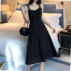 미니원피스 쓰리끈 블랙 나시 롱원피스 슬림핏 여름 A라인 여친룩