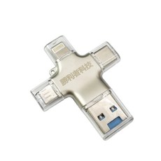 OTG讀卡器 四合一讀卡器 手機硬碟 安卓/iPhone/三星 USB Type-C Apple Micro, 1個