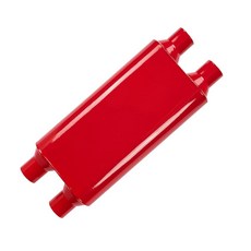 유니버설 80시리즈 머플러 3.0인치 덜 인렛 ID 아웃렛 3 챔버 퍼포먼스 자동차 배기 FH20D20, Red, 2.25"