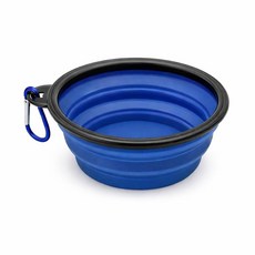 개와 고양이를 위한 큐티의 펫박스 접이식 여행용 물 및 음식 그릇 대형 사이즈 32, Small 12oz, Blue