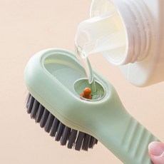 세척 브러시 다용도 세제 운동화 클리너 신발 욕실청소솔 펌프형, 그린, 그린