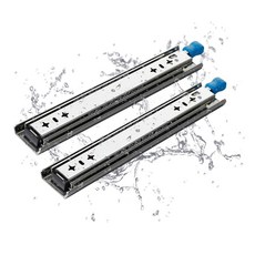 잠금 무게가 있는 슬라이딩 레일 350mm 1100mm 140mm 3단 풀 수평 슬라이딩 볼 세트 텔레스코픽 서랍 슬라이드 볼 베어링 슬라이드 베어링 120kg 너비 53mm 측면, 38inch(950mm)