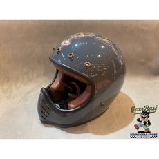 【吉兒基地 Gear Base】 RAW 小帽體 山車帽 亮光灰 小頭專屬 復古 全罩 安全帽, 1個