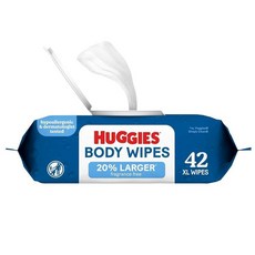 Huggies 엑스트라 라지 무향 물티슈 플립 탑 팩 1개 42개143243, 42개(1팩)