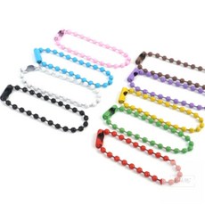 경희의마실 1P 칼라 메탈 구슬줄 10cm 가방걸이, 퍼플