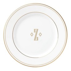 lenox 레녹스 Federal Gold Block 모노그램 디너웨어 251172, 빵/버터 플레이트, Letter Z